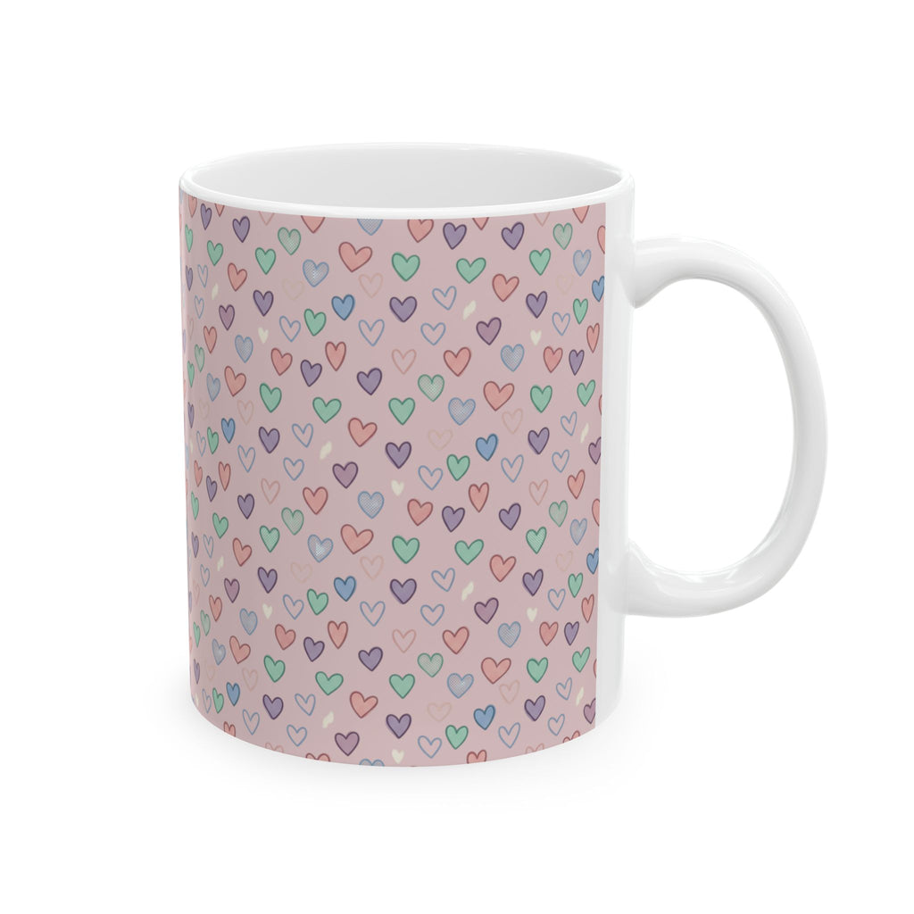 Pastel Hearts Ceramic Mug