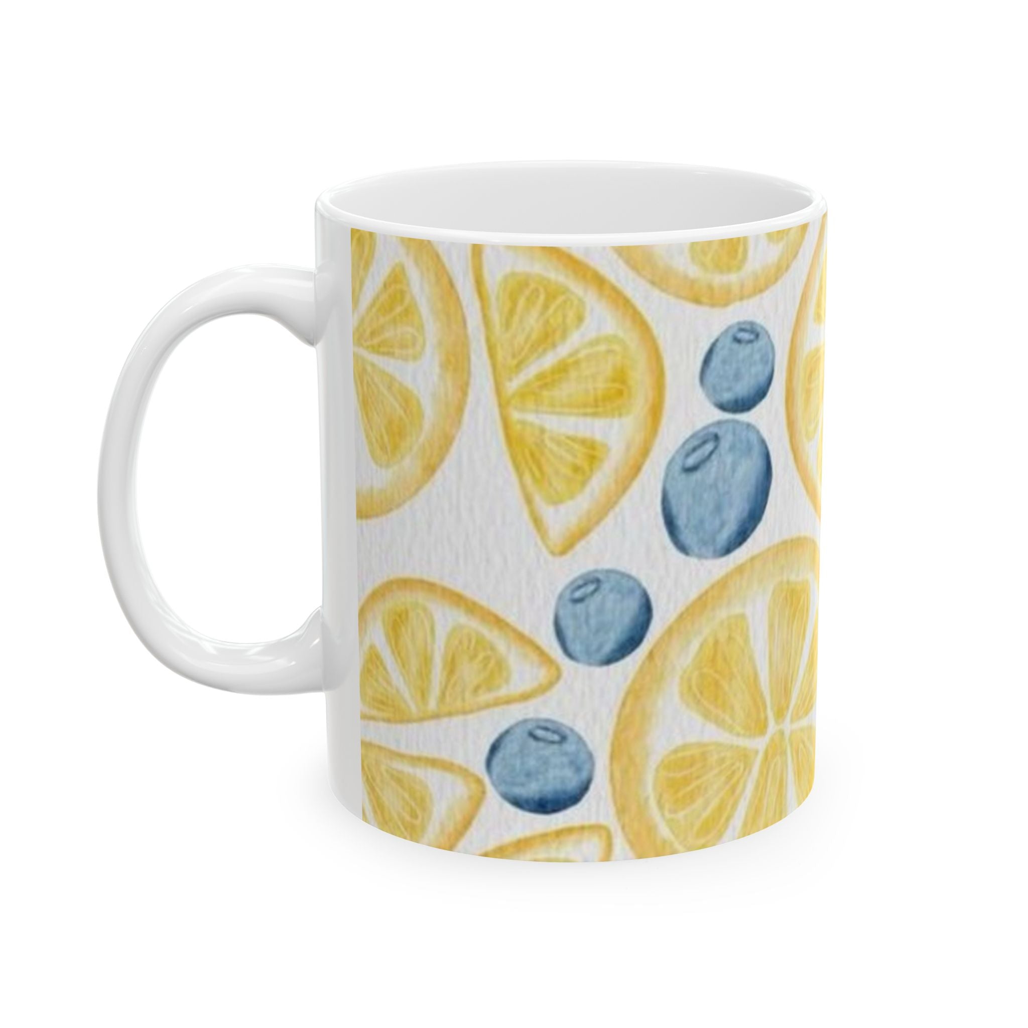 Lemon & Blueberry Ceramic Mug