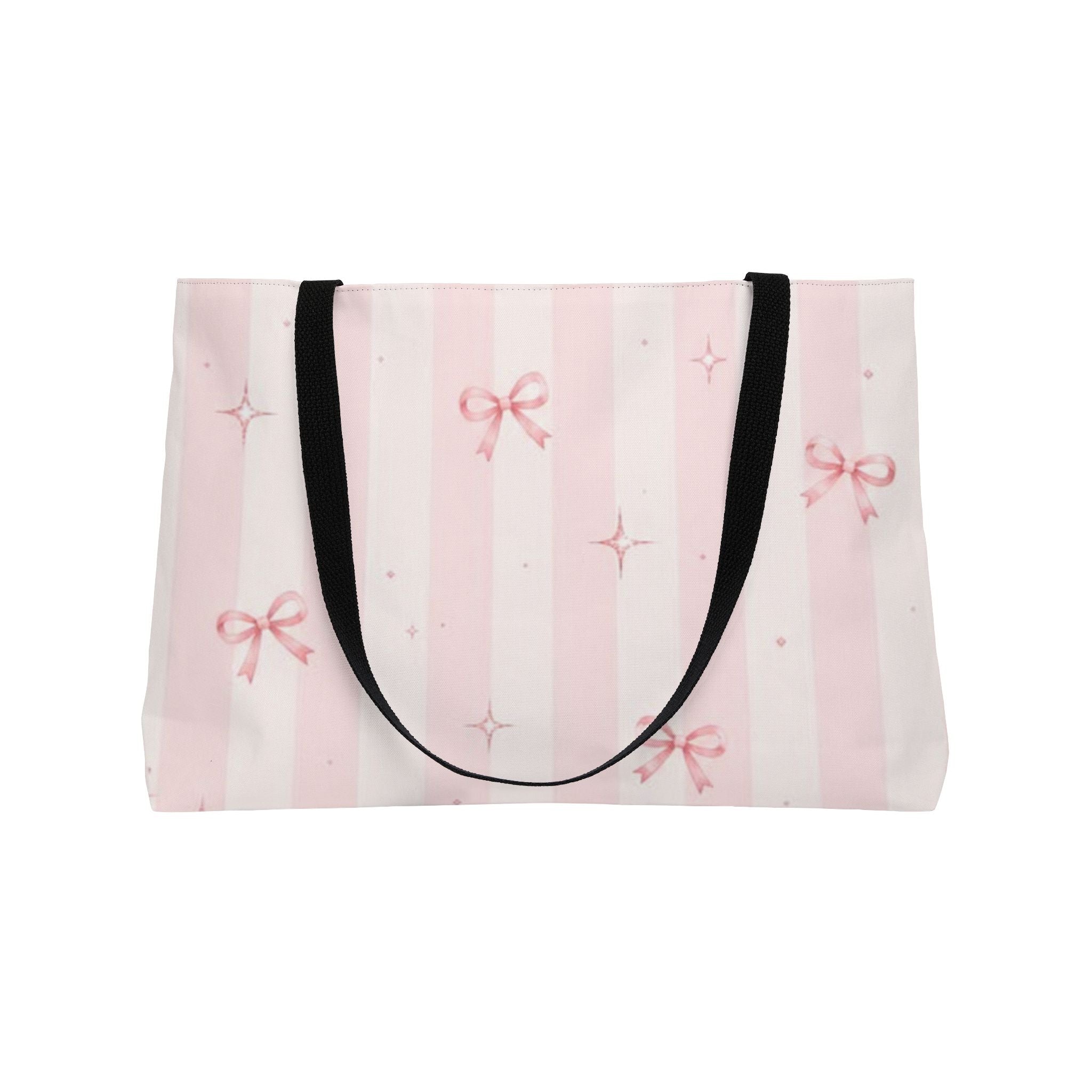 The Pink Striped Bow Tote