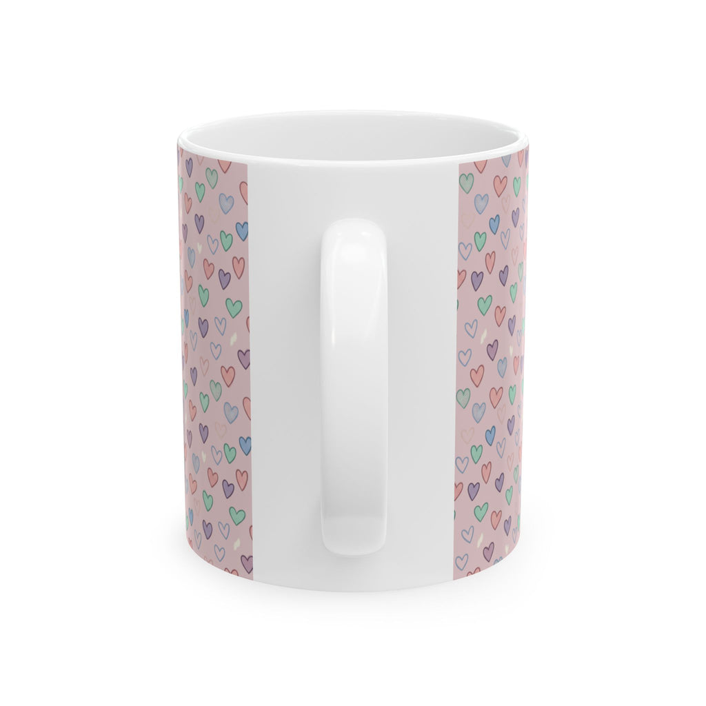 Pastel Hearts Ceramic Mug