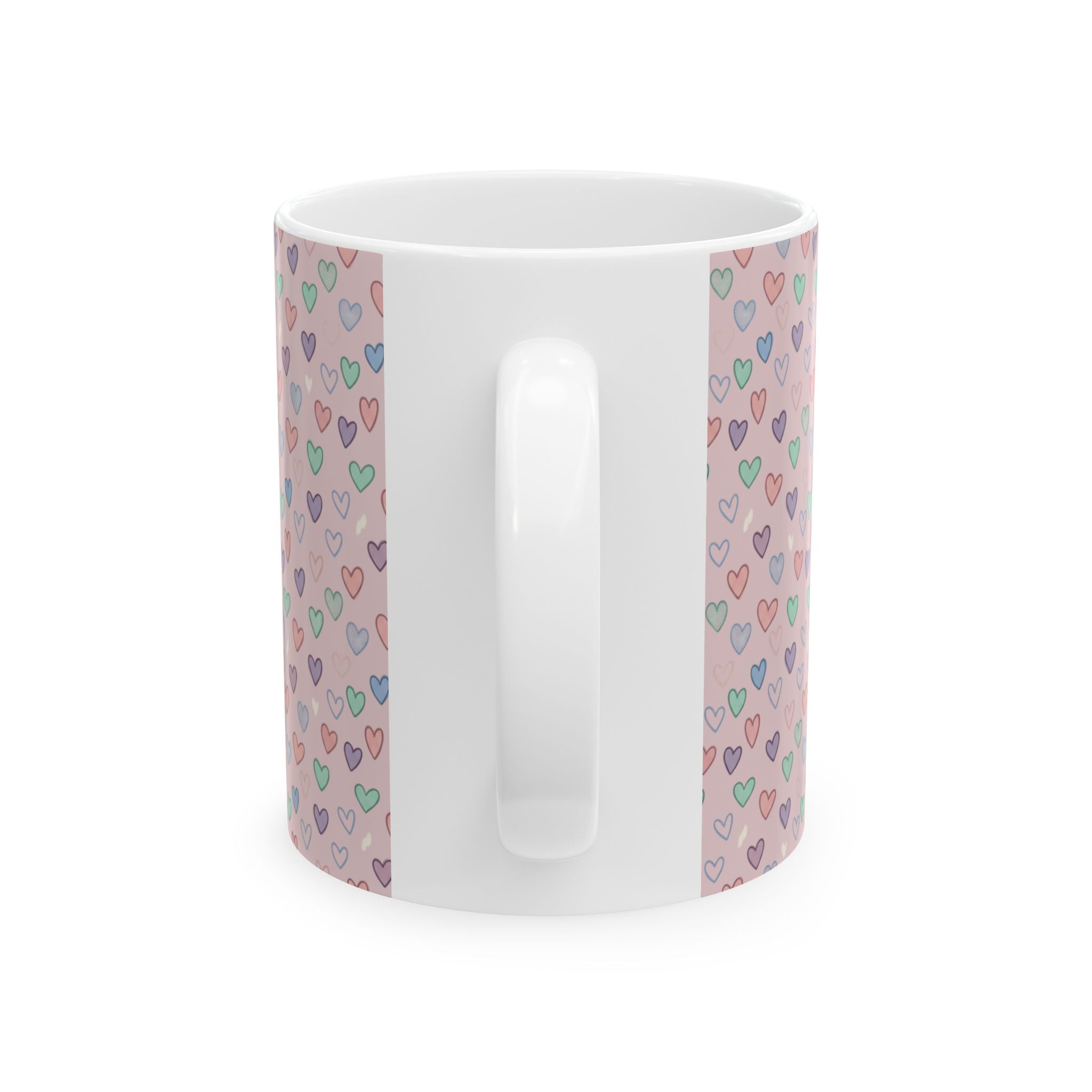 Pastel Hearts Ceramic Mug