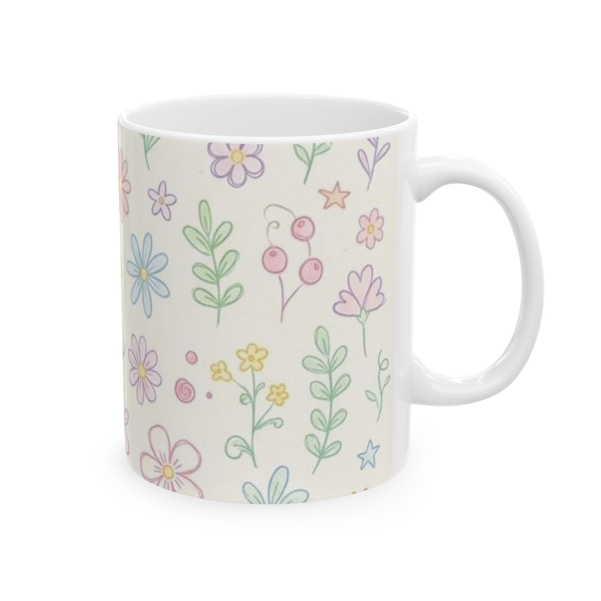 Fresh Flower Pattern — Ceramic Mug