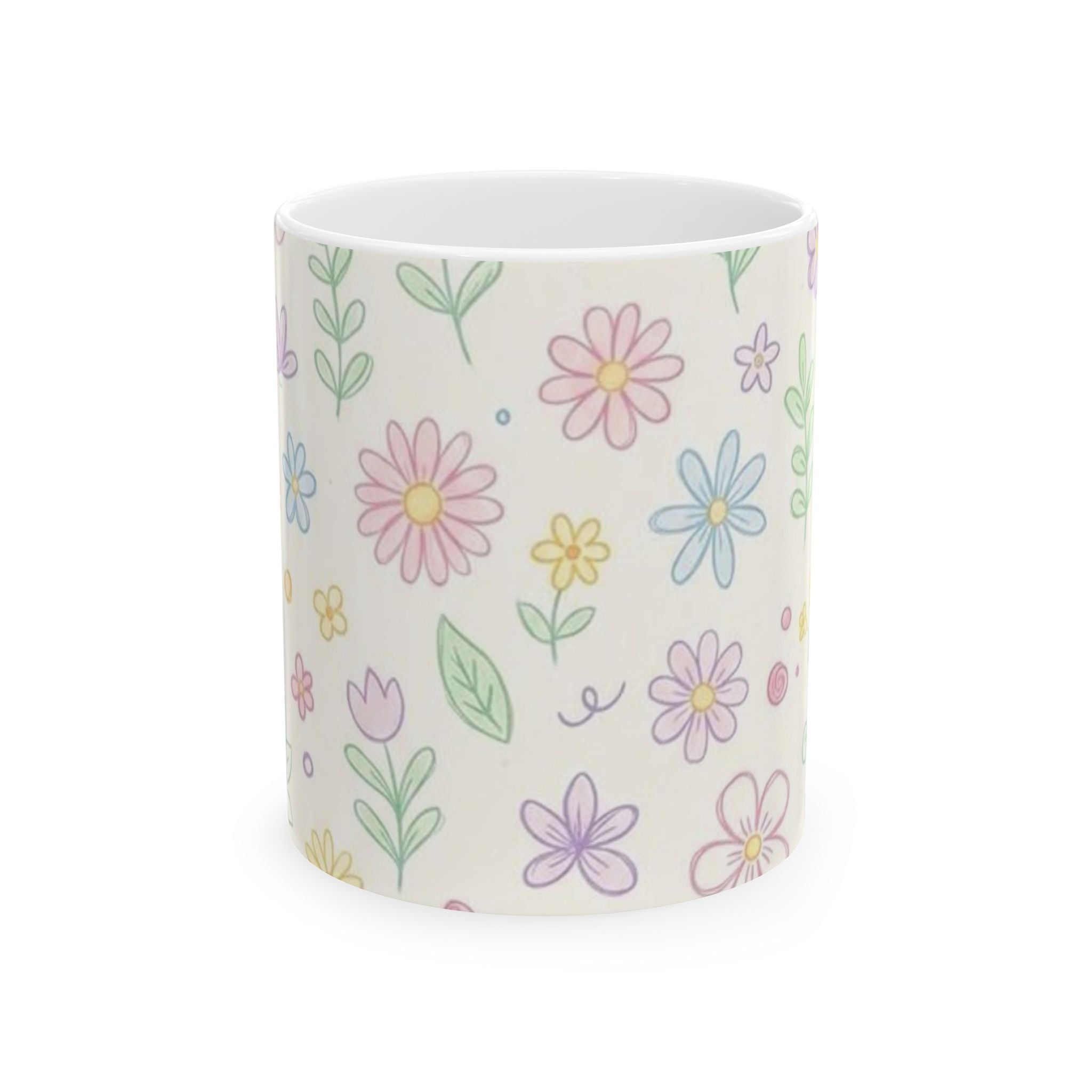 Fresh Flower Pattern — Ceramic Mug