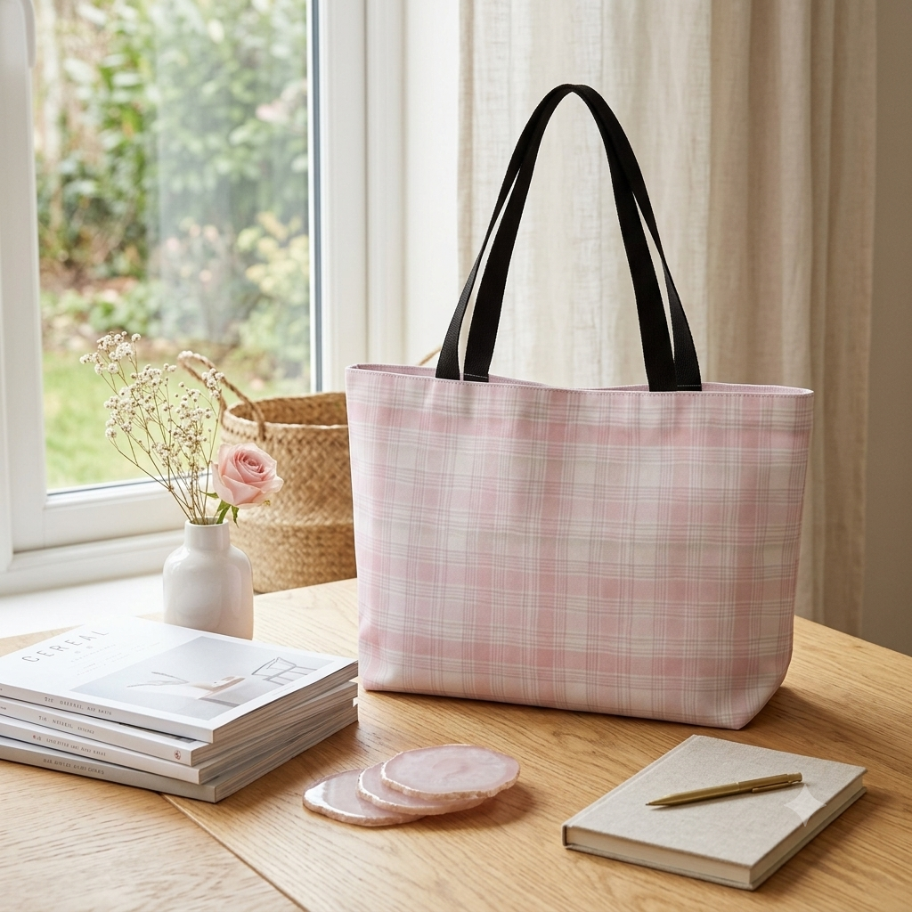 The Pink Plaid Tote