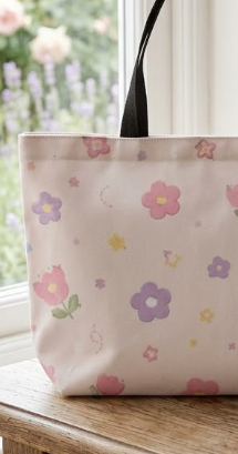 The Pastel Spring Floral Tote