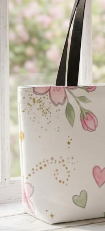 The Pretty Floral Hearts Tote