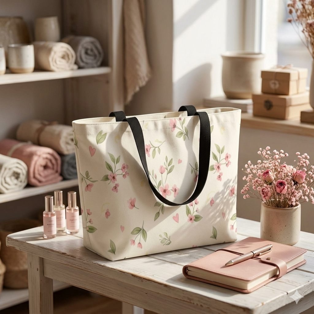 The Soft Floral Blossom Tote