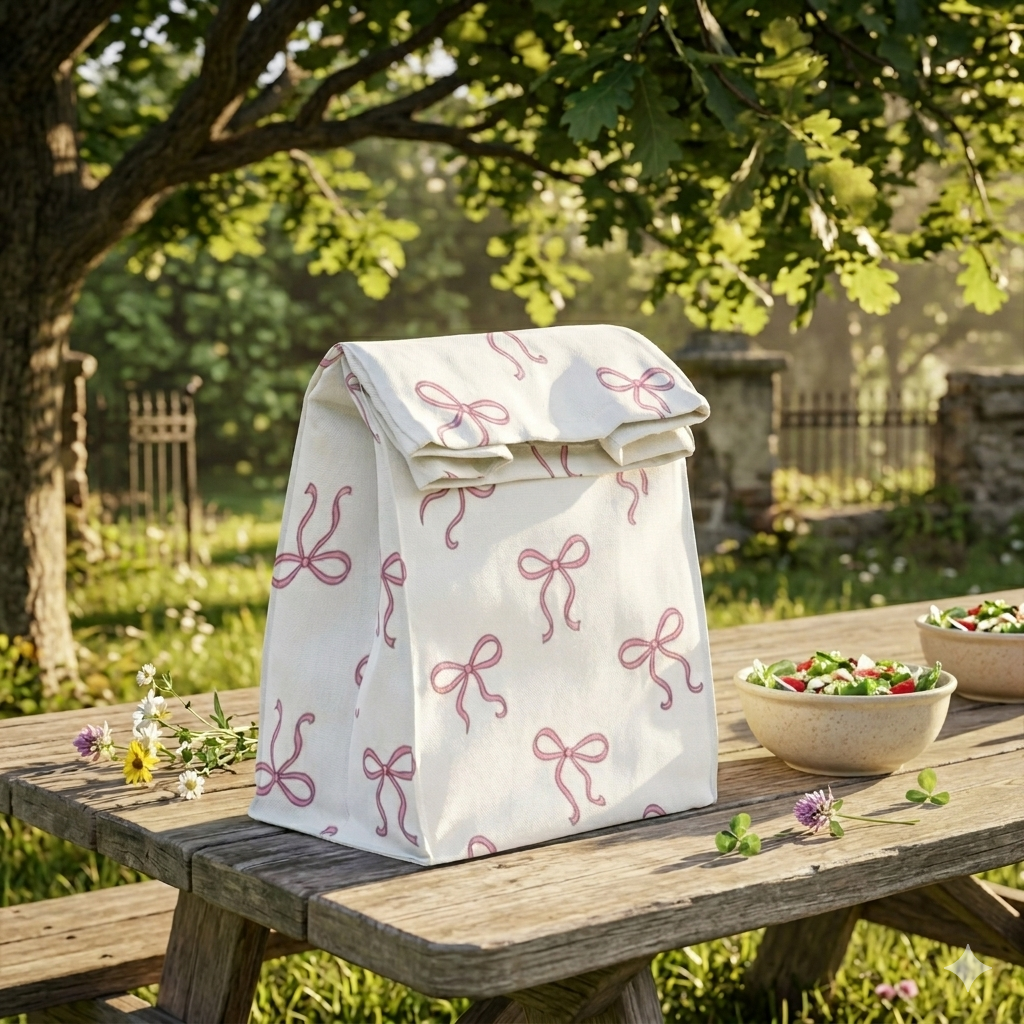 The Pink Bow Pattern Lunch Bag