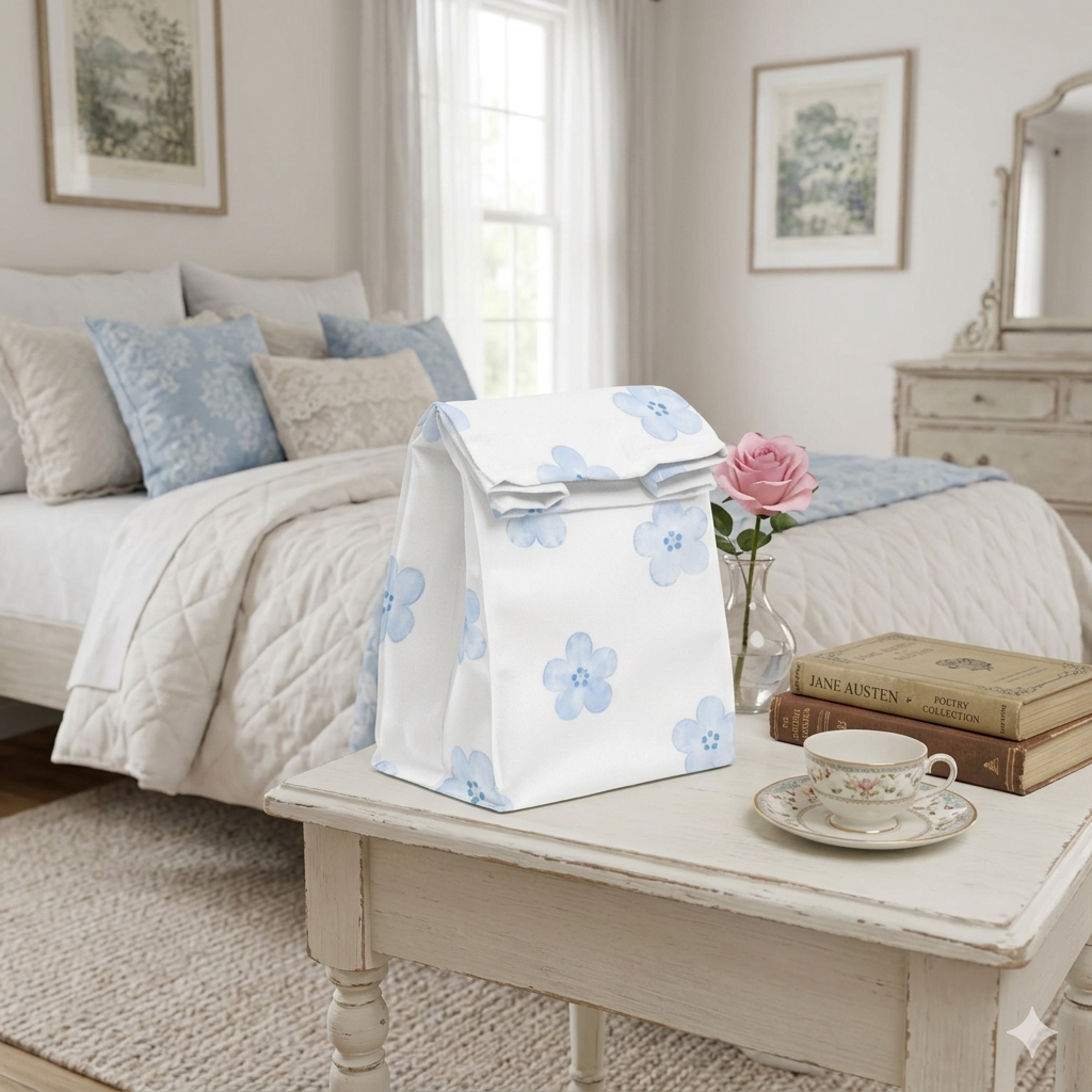The Blue Hue Flower Lunch Bag