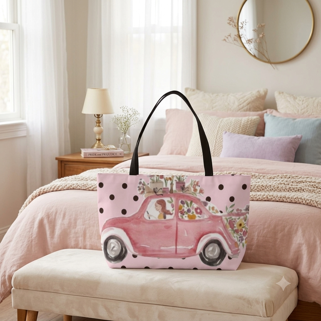 The Floral Dot Beetle Tote