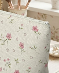 The Rosy Camellia Pouch
