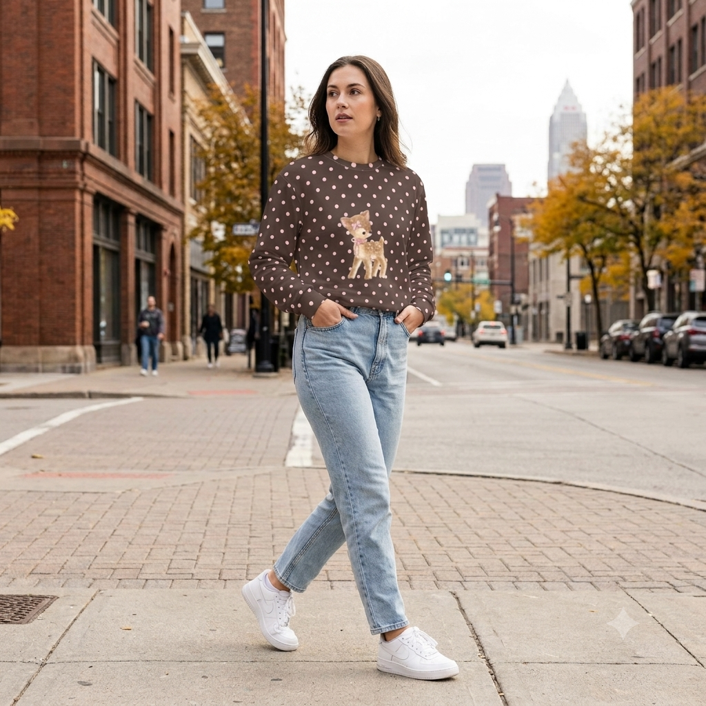 The Polka Fawn Sweatshirt