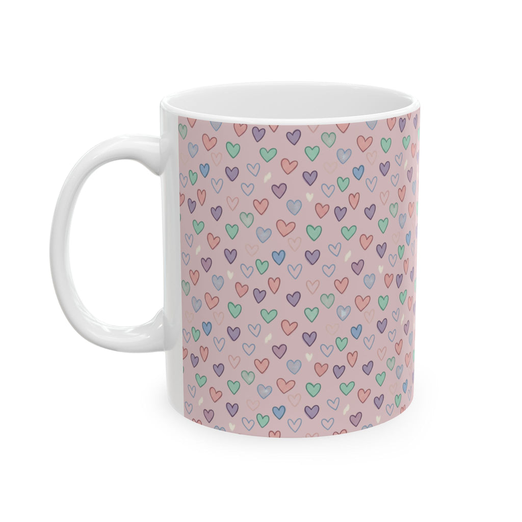 Pastel Hearts Ceramic Mug