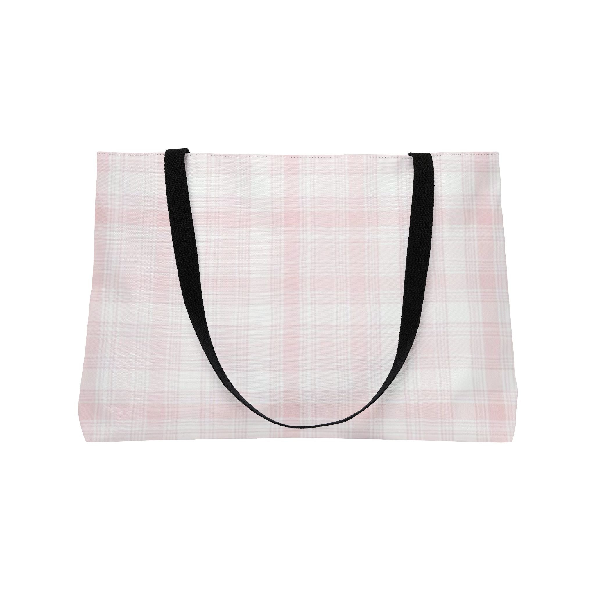 Pink Plaid Tote Bag