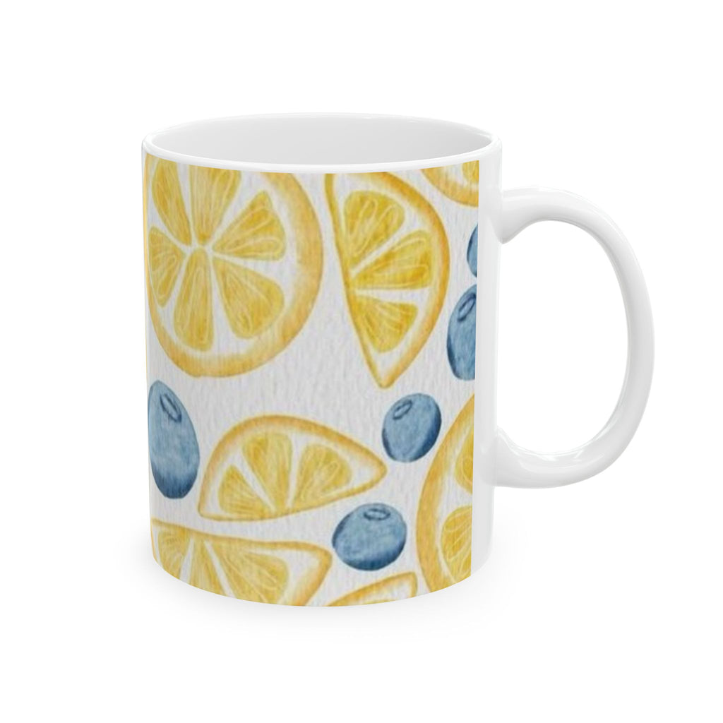 Lemon & Blueberry Ceramic Mug