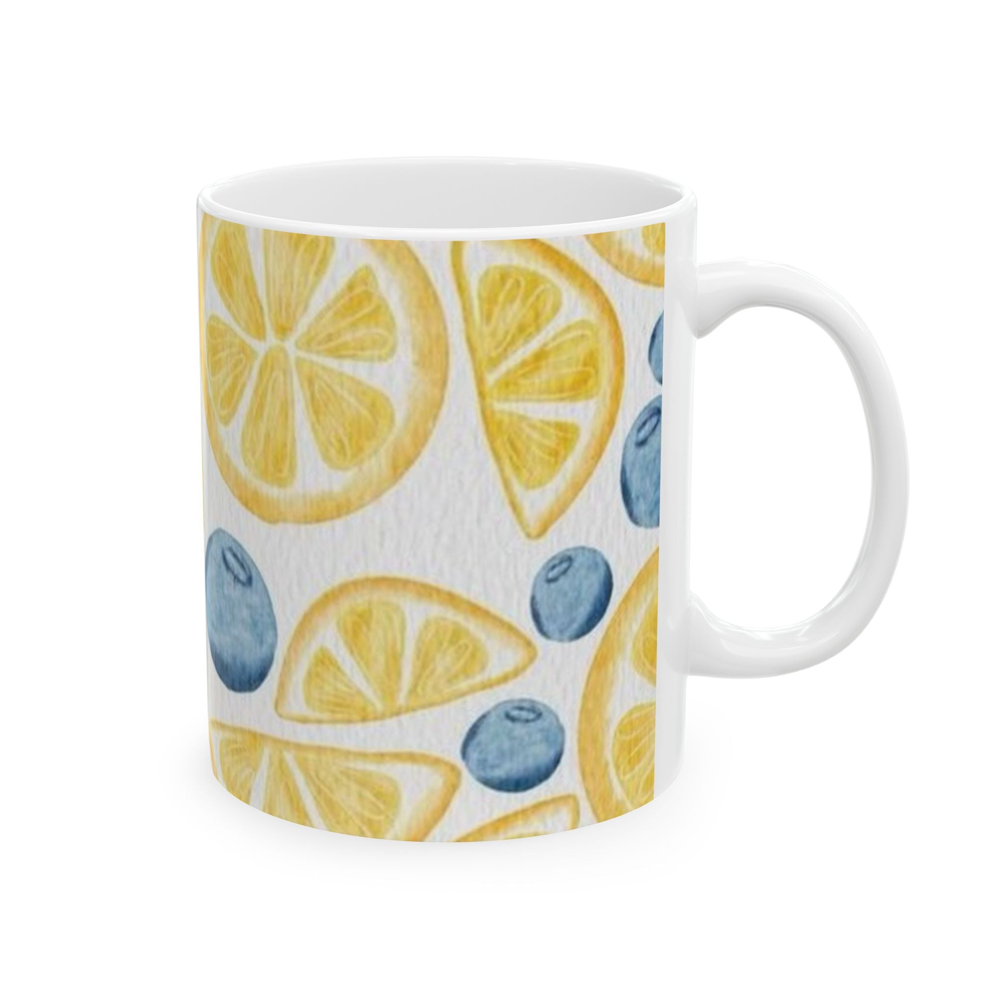 Lemon & Blueberry Ceramic Mug