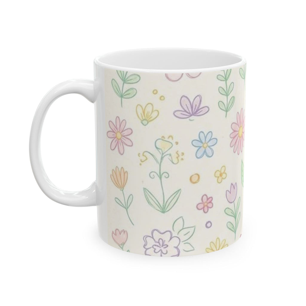 Fresh Flower Pattern — Ceramic Mug