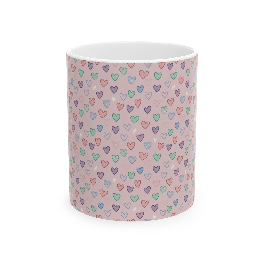 Pastel Hearts Ceramic Mug