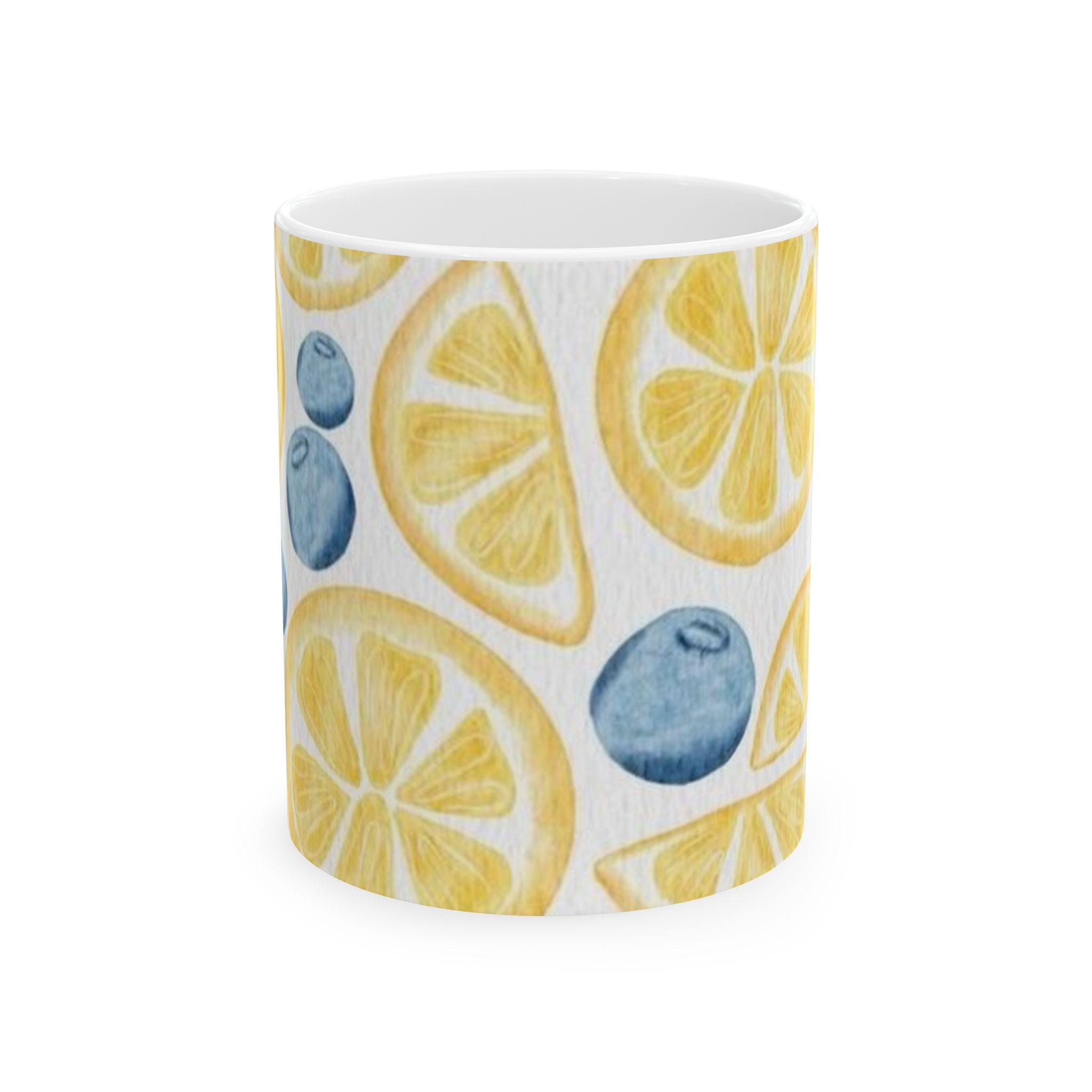 Lemon & Blueberry Ceramic Mug