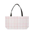 Pink Plaid Tote Bag
